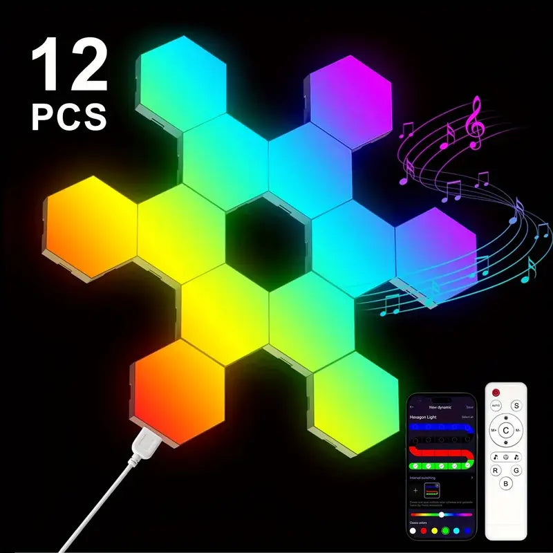 HexaGlow RGB – Smarte LED-Wandleuchten für dein perfektes Ambiente 🔥🎮✨